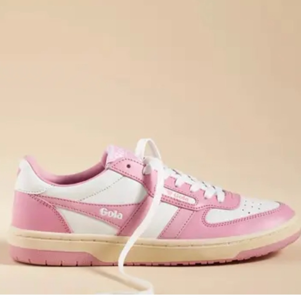 New in box Gola Anthropologie Hawk II Leather Pink White Size 8